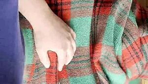 shy neighbor licks pussy intensely under blanket