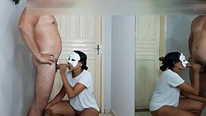 hoje tu vai ter que me comer a bunda aqui no corredor, latina deepthroat anal creampie