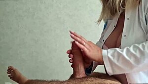 Beautiful Masseur Doctor Surprised By Aroused Cock