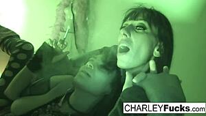 Watch Charley and busty Alia Janine fuck nude with big tits and pussy oral?