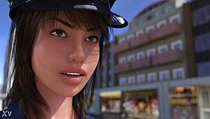 Emma's sexy public dance with a big cock 😏