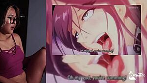 Baby, I can't sleep, watch porn with me as exotiqfox masturbates in POV, cum everywhere.