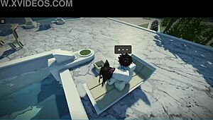 fucking a cute catgirl fan for her first time in roblox condo