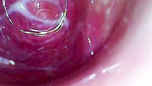 camera explores my juicy pussy until climax