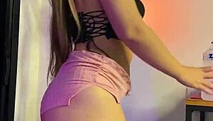 Look at her cleaning in those shorts!