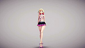 mmd r18 apple pie in micro bikini and skirt