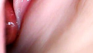 She prepares with lube for toys