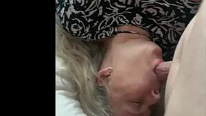 Chubby milf wife pov blowjob swallows cum