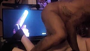 White trash finds big black dick in the hood