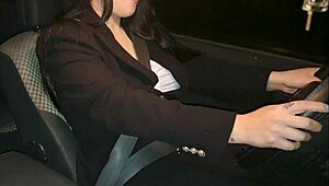 Caught Naked Masturbating in Car, Orgasm Watched