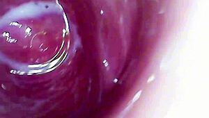 camera explores my juicy pussy until climax