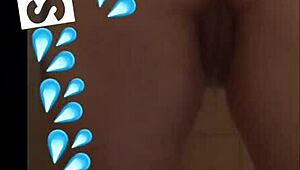 Babe's Hairless Pussy Gets Wet In Hotel Shower