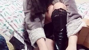 Hey, check out this unboxing of anal toys and wet clothes!