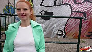 Does Luciana Lucy squirt from blowjob and doggystyle in pick up casting?