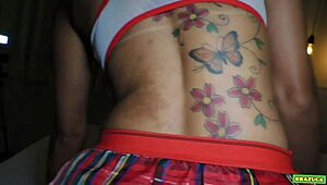 Liz Ninfa, a beginner actress, records a sexy scene with her brother-in-law