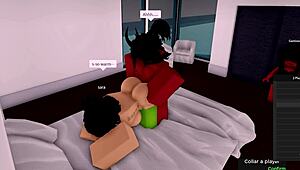 demon fucks roblox hoe as girlfriend is watching, crazy