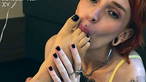 أحتاجك تعبد أقدامي وكسي، POV ربط أصابع نشوة في لينجري