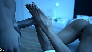 Hot Milf Delivers Footjob and Gets Fucked in Missionary!