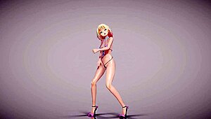 mmd r18 apple pie in micro bikini and skirt