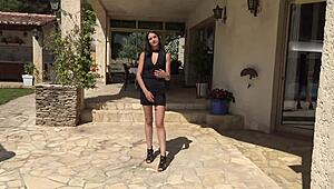 i'm candie, the queen of the gangbang, getting double anal outdoors