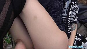 public agent spots hot redhead lola fae as a tourist. euro guy convinces her for outdoor hardcore fucking and cumshot.