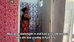 Indian couple in shower after bath