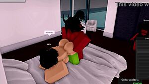 demon fucks roblox hoe as girlfriend is watching, crazy
