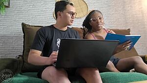 Young Students Fuck On Living Room Sofa