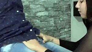 Dominating friend in pantyhose and heels for creampie 😈