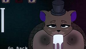 Five Nights at Fuzzboobs: Freddy gets titjob?
