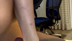 Kalena Mitrak Sitting Showing Big Ass Tattoo To Cuckold In Homemade Bed Ball Licking