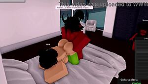 demon fucks roblox hoe as girlfriend is watching, crazy