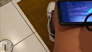 Blonde Whore's Bath Cumshot Surprise