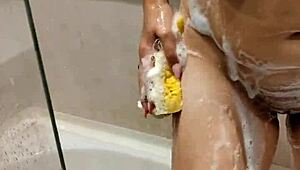 my step sister lets me watch her shower, it's a voyeur's dream, i want to fuck her