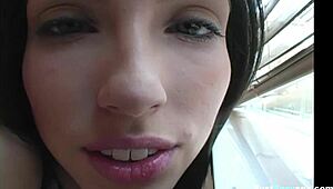 gorgeous teen gives instructions