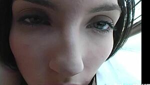 gorgeous teen gives instructions