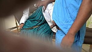 Indian doctor having fun in clinic!