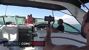 Curvy Brunette Cougar Bent Over For Doggystyle Assfucking On Yacht