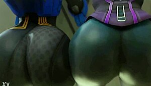 Big Ass Double Bounce in Intense Action