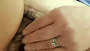 Mature Milf Shows Fat Hairy Pussy While Pissing!