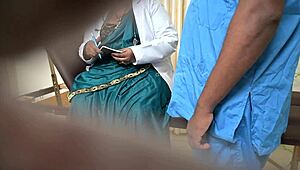 Indian doctor having fun in clinic!