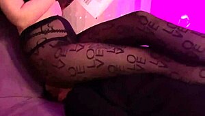 mistress sofi in nylon tights full-weight facesitting while reading a book - this is an absolute ignorant femdom