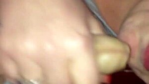 Redhead passionately sucking cock with intense blowjob action