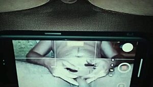 cum loudly during mature handjob orgasm in bedroom