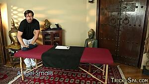 Blonde cutie rubbed down hard with fingering blowjob