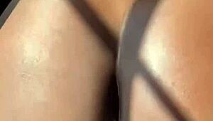 Amazing ebony beauty rips clothes to reveal her tight shaved pussy and fat ass.