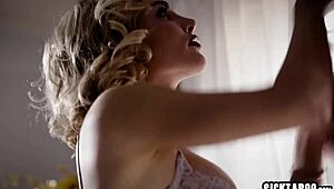 horny blonde camgirl kenzie anne fucks isiah maxwell's big black cock