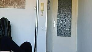 Miss amateur stripper dances rubbing against the bar!