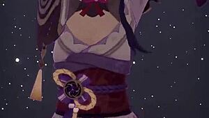 Girl in anime dances sexy, so cute and hot 😍