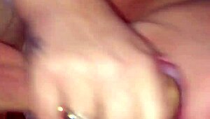 Redhead passionately sucking cock with intense blowjob action